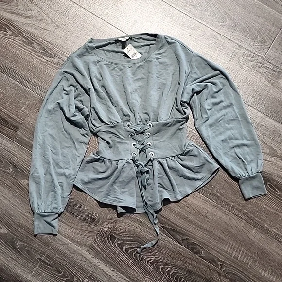 Express corset waist Sweatshirt - Picture 2 of 4